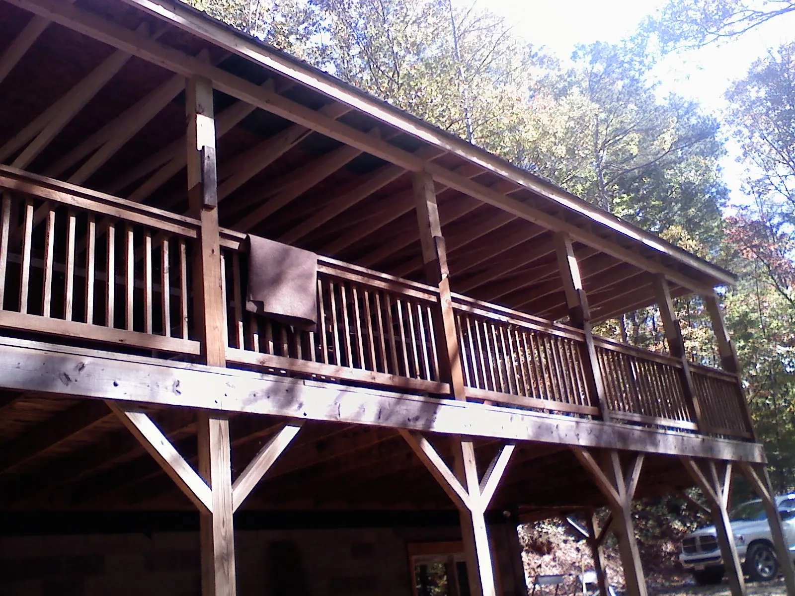Timber framing under a new elevated porch and deck — Roof Leak Repair in Lowden by Roofing Brothers